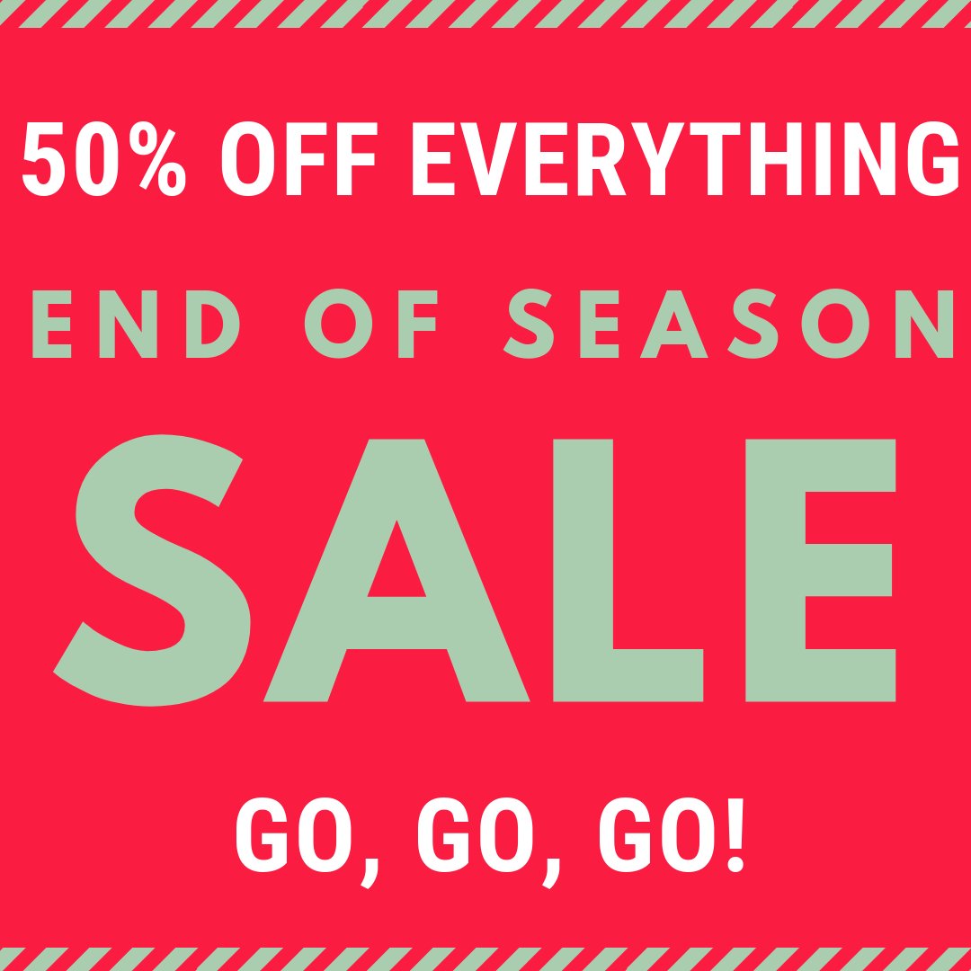 _trollieddolly's tweet photo. Our HUGE end of season sale continues with 50% absolutely EVERYTHING! 
Go, go, go! https://t.co/n2fYx1Pbq5 https://t.co/FCps2JzY5w