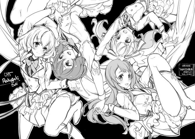 会場では落描き8pおまけ冊子をお付けします(ゾンビ多め、最終話のステージ衣装描いたどぉ) 