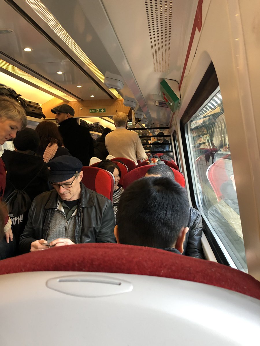 Trains leaving late, ‘free WiFi is garbage, no seat reservation info, no refreshment trolly. And it’s this busy before we leave Kings Cross going to Edinburgh. Thanks for letting me pay £70 for this <a href="/LNER/">London North Eastern Railway</a>.