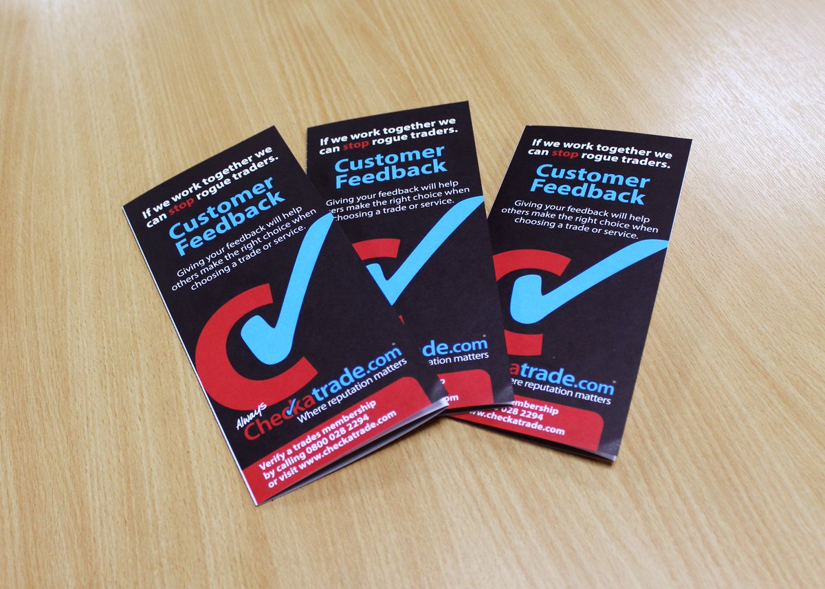 Checkatrade's tweet photo. Did you know:

Our members give out a feedback card with each and every job, and we put the reviews online for all to see. 

We've published approx. 4.1 million reviews to date!

Check them out before you call them out! https://t.co/fF80a7q6AB https://t.co/d1ygKaMrsm