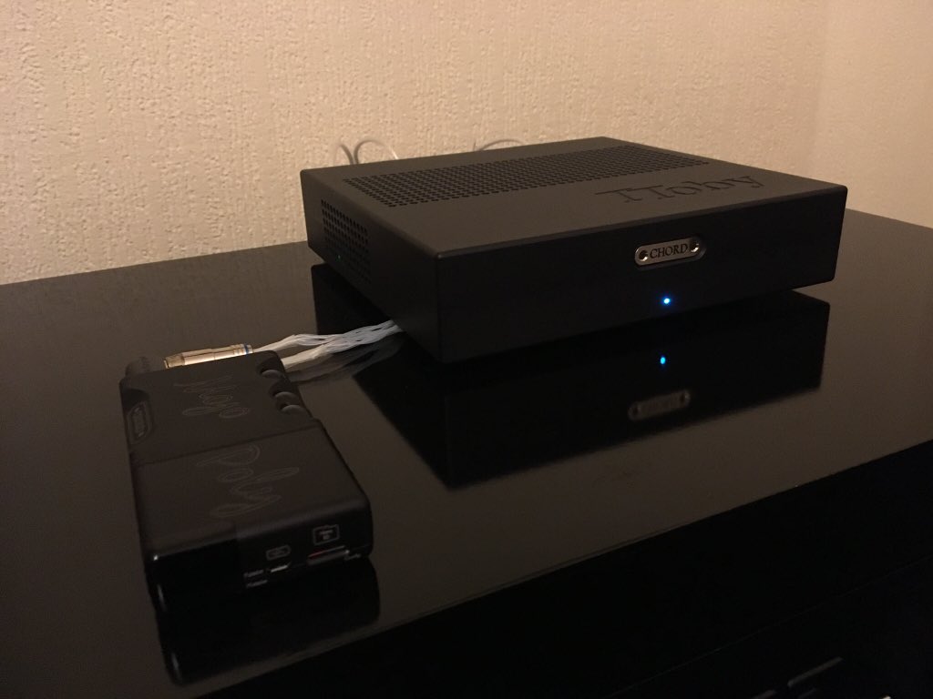 david_booth's tweet photo. Chord Electronics. How about this for minimalist, running into Quad S1’s? https://t.co/1eOZQfqy9K