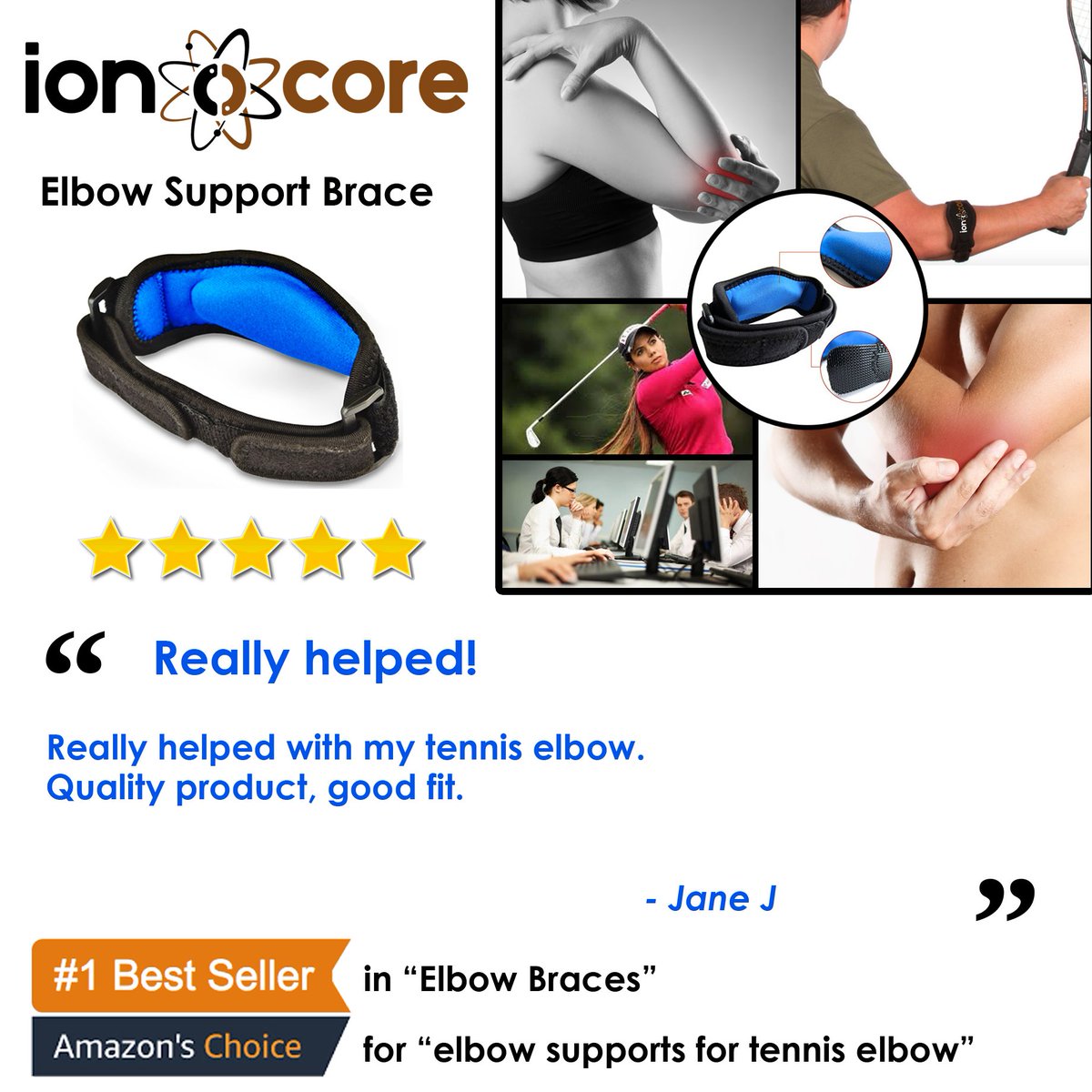 ionocore's tweet photo. ****SALE ALERT****  15% off the ionocore® Elbow Support Brace (double pack) 
Golf &amp; Tennis Elbow Arm Strap - Lightweight and Adjustable.
BUY HERE: https://t.co/Zt5745bkmm https://t.co/Q6aXwrR9be