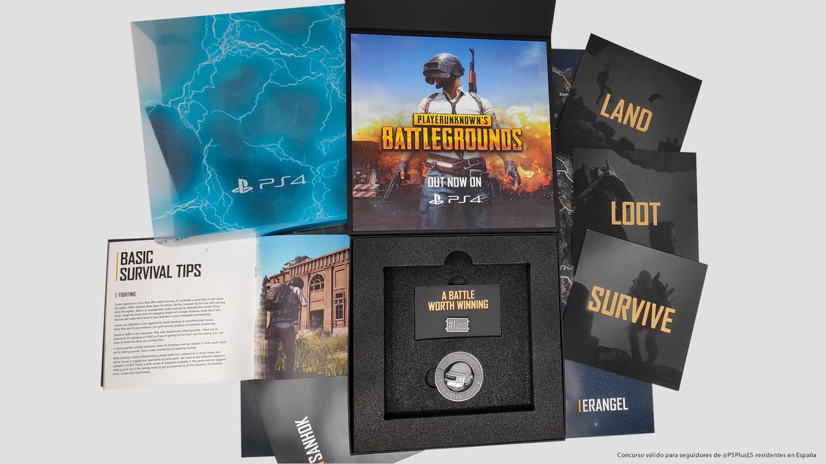 PSPlusES's tweet photo. ¡Atención, #Plusers! ¿Queréis un super kit de PLAYERUNKNOWN´S BATTLEGROUNDS + 3 promos del juego para vuestra squad? Es fácil, solo debéis:

🔥Seguirnos + RT
🔥Mencionar a 3 amigos con los que formaréis squad usando #PUBGPSPlus

Anunciaremos al ganador el 08/01 😎 #PUBG #PSPlus https://t.co/isfce3JPzO