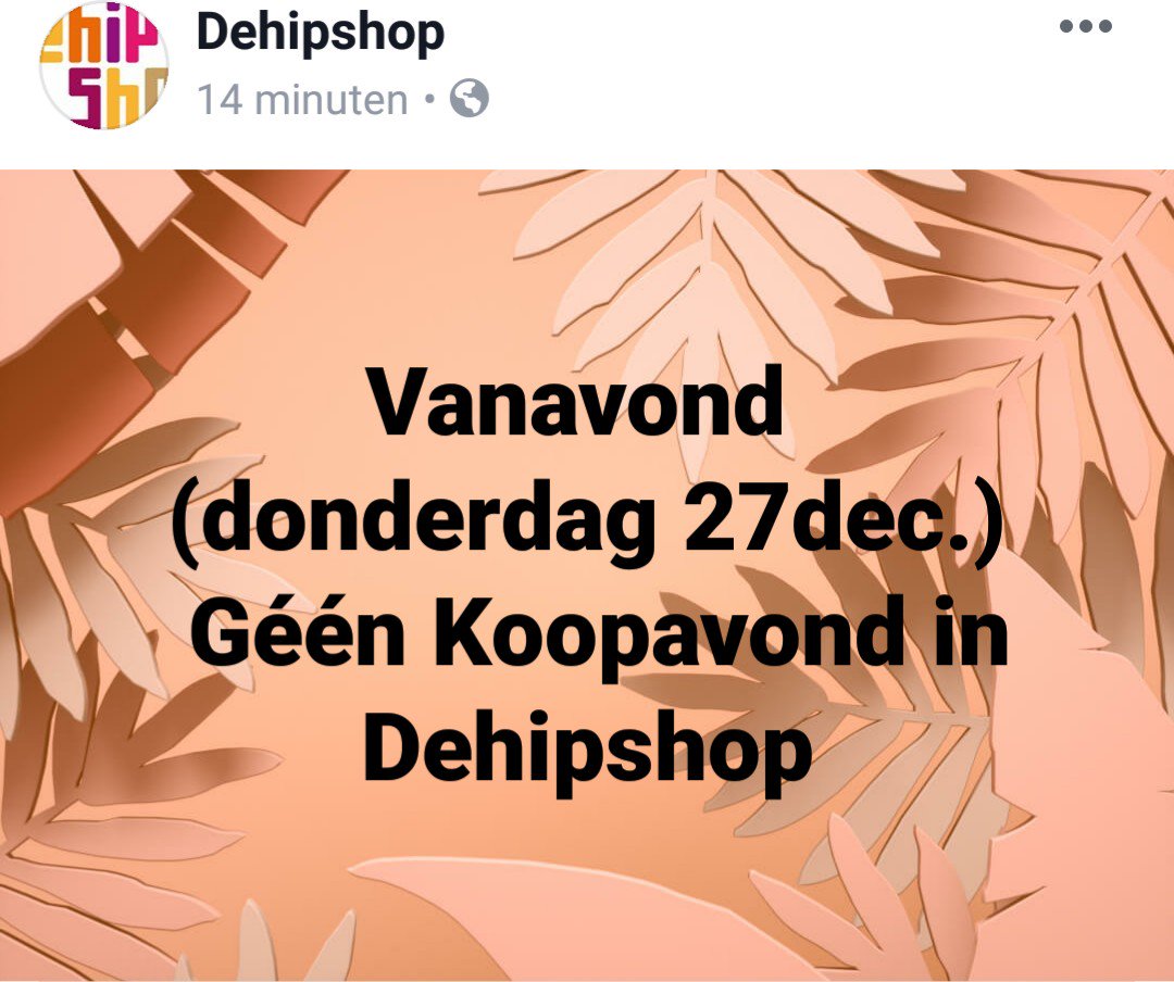 #geen #koopavond vanavond #helaas