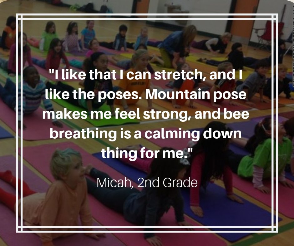 yogaactivist's tweet photo. Thanks to your support of Yoga Activist, one of our mat donation recipients is able to provide programming for 2nd graders in Philadelphia, as well as school-wide staff yoga classes. Here’s what one of their students had to say! https://t.co/Gks4FlnEQM