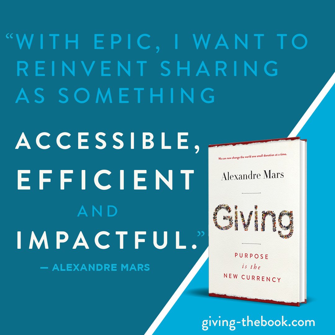 alexandremars's tweet photo. #Givingbook is not just the story of Epic, it’s the story of a growing movement fueled by a younger generation driven to enact social change. We need to change the way we think about philanthropy in order to create systemic change https://t.co/k1dIir68Vh @HarperOne @HarperCollins https://t.co/JdigQ3o0ZR