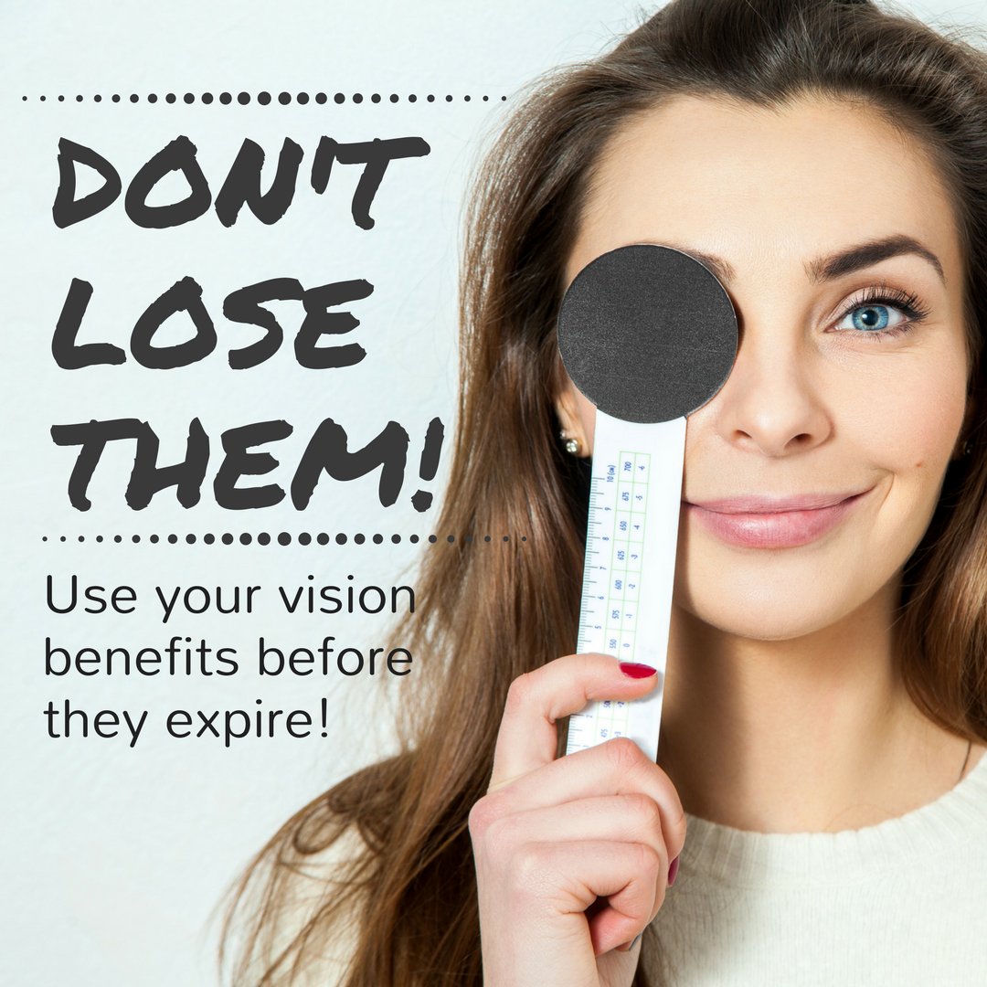 FriendlyEyeDocs's tweet photo. Many vision benefits and flexible spending accounts (FSA) benefits expire at the end of every year. If you do not use them, you’ll lose them! In most cases, unused benefits cannot be transferred over to the New Year. These are your dollars! Don’t let them go to waste. https://t.co/4OubpEO28R