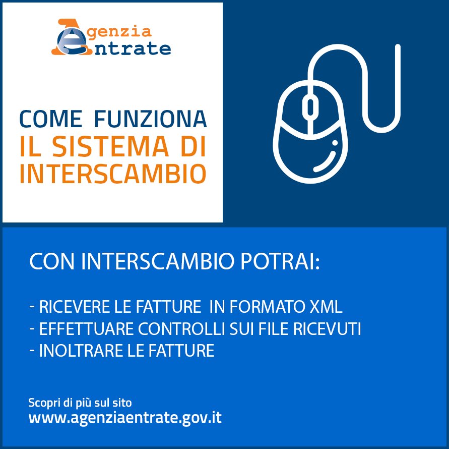 Dal 1° gennaio la #fattura diventa elettronica e verrà trasmessa esclusivamente tramite Sistema di Interscambio dell’Agenzia. Disponibili anche l’app #FATTURAE e il software per desktop dedicato bit.ly/2N8NivD