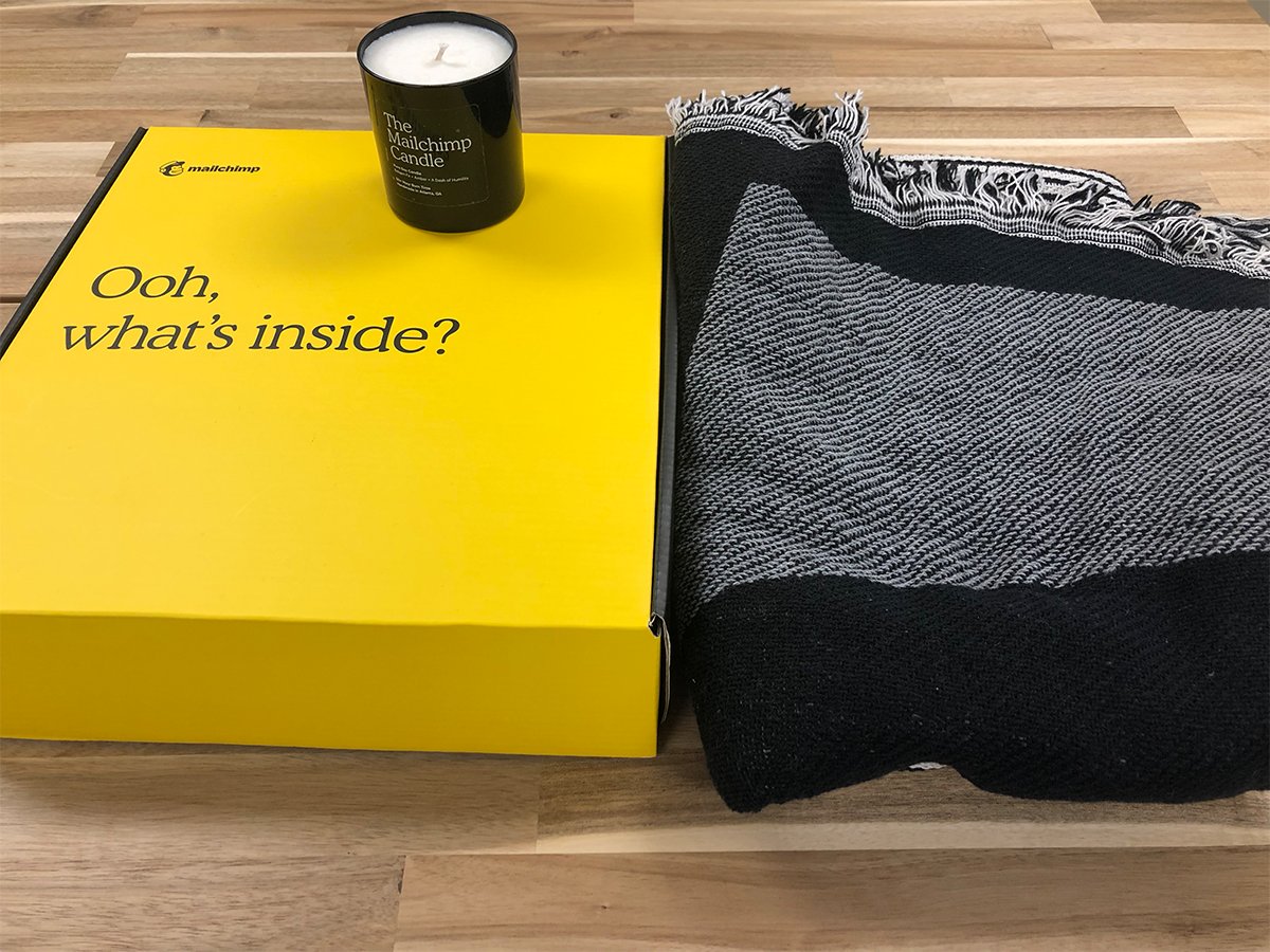 BigRushSTL's tweet photo. There are more perks to the Mailchimp Partner program than we expected. Thanks Mailchimp team for the great gifts! https://t.co/jeGid27Kcp