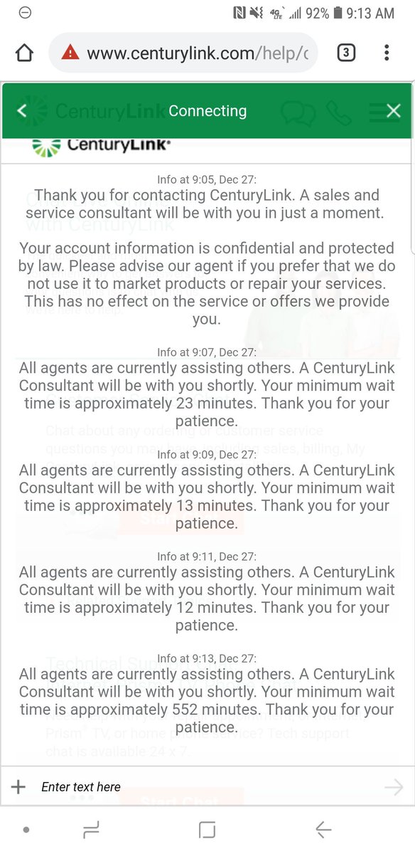 meg8388's tweet photo. @CenturyLink  help me understand how I go from a 12 minute minimum wait to 552 minutes. Not cool especially since I just wanna know how long my service will be down!🙄😡🤯 https://t.co/Ff1trrzkvY