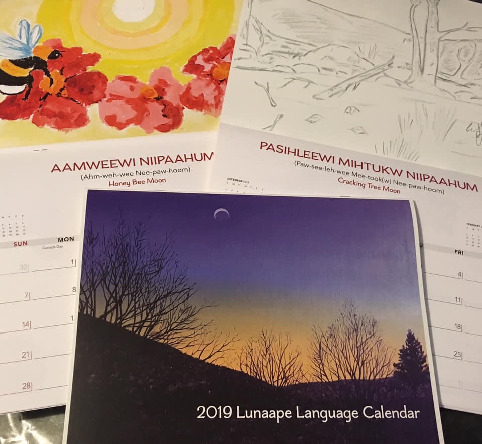 Lunaape Language Calendar for 2019! #firstlanguages #munseedelaware #lunaape