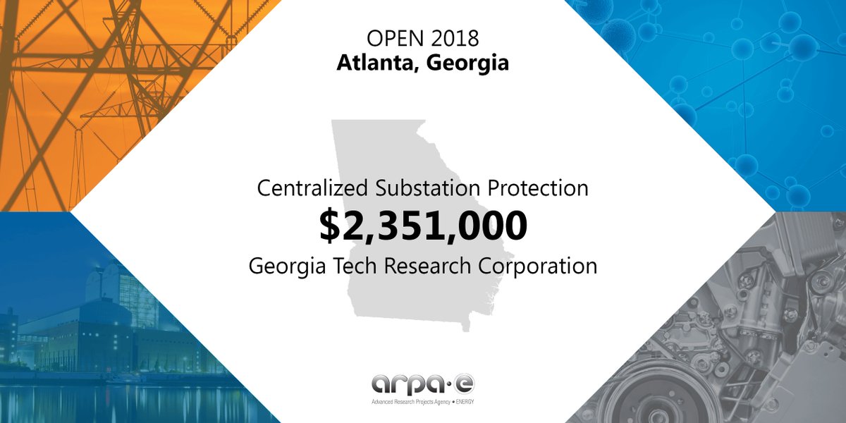 ARPAE's tweet photo. This @GeorgiaTech project is developing an autonomous, resilient and cyber-secure protection and control system for the U.S. power grid #OPEN2018 https://t.co/kUOCUTyqSo https://t.co/6al7U0nuxn