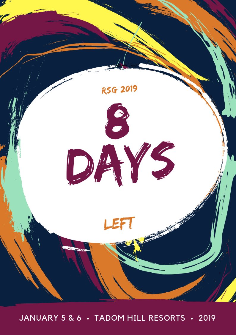 ahgroup17's tweet photo. 8 days Left

#RSG19
#Unstoppable 
#GreatestPurpose https://t.co/eP4hJpYmW4