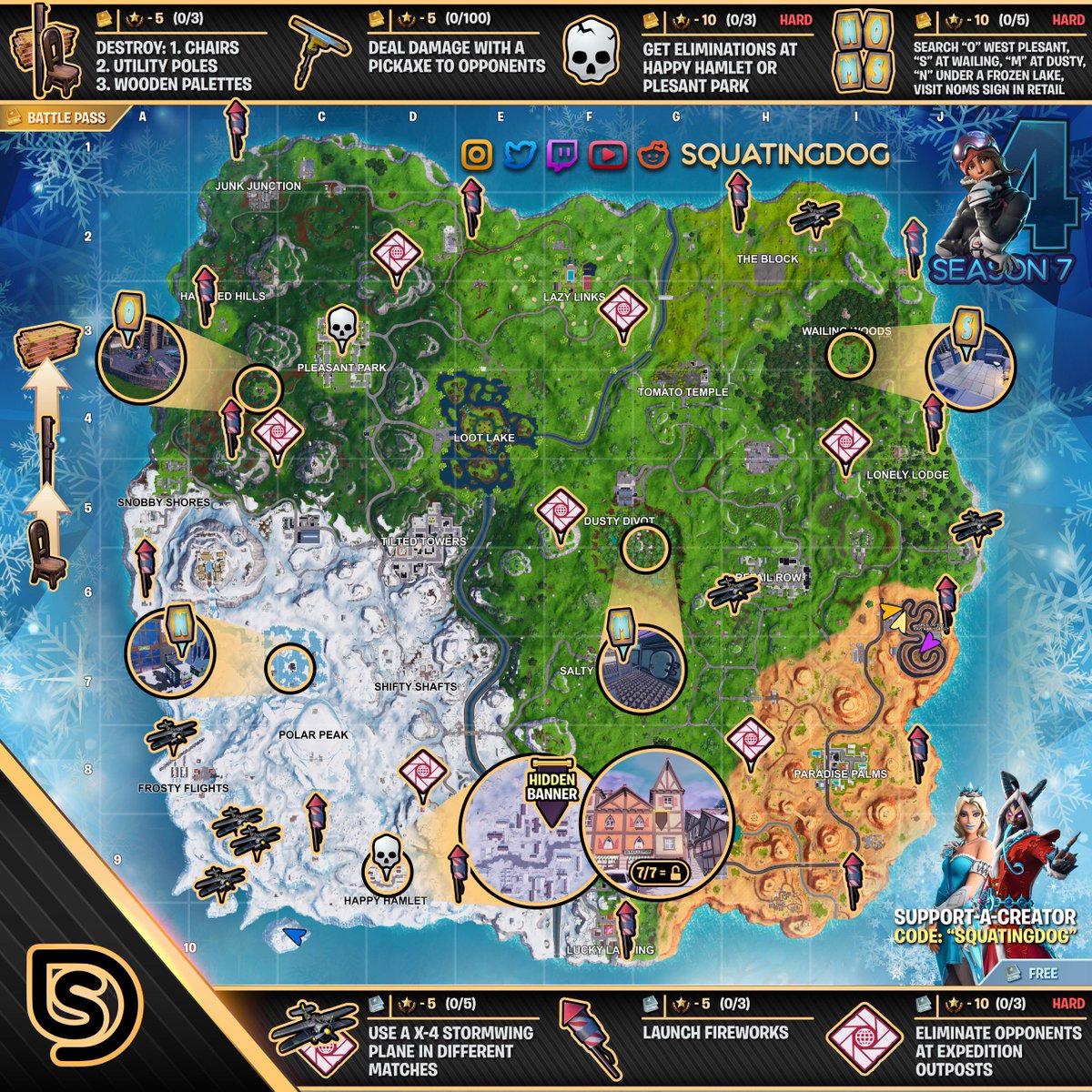 Full Cheat Sheet with all Season 7, Week 4 Fortnite ... - 1200 x 1200 jpeg 451kB