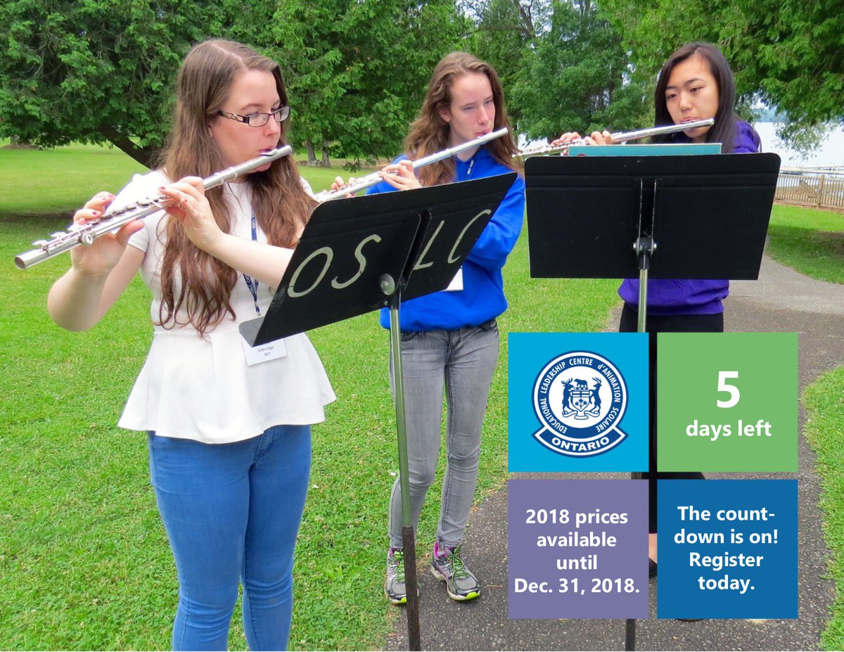 OELC's tweet photo. 5 days left for 2018 prices...register before December 31, 2018. https://t.co/DOEfwUFozF #OELC #CASO #bestweekofthesummer https://t.co/hjdtdKOOMz