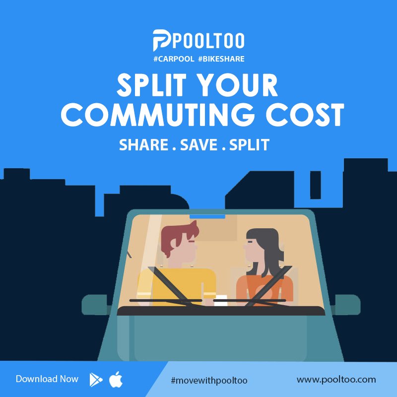 PooltooOfficial's tweet photo. Share . Save . Split
Now Available on Android and IOS both 
#Bangalore #Hyderabad #Pune #Chennai #Cochin #Coimbatore #Thiruvananthapuram #Indore #Mumbai
#MovewithPoolToo #sharearide #motorcycle #bike #rideshare #delhi #delhincr #delhites #delhigram #bikepool #bikepooling https://t.co/IhMXbf118X