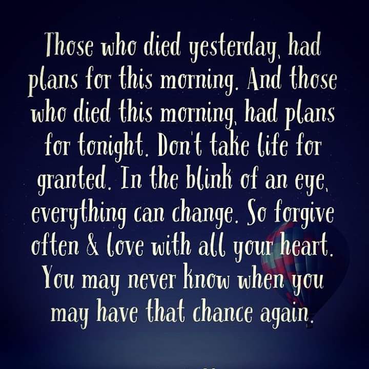 ifightlikealady's tweet photo. Don't take life for granted.
#yolo #lifeisshort #bepresent #love https://t.co/lTsM30QGDc