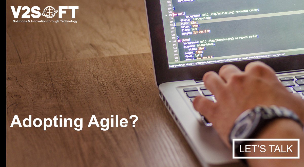 v2soft's tweet image. Are you looking to adopt Agile Practices in your work? Let's Talk. Contact one of our V2Soft experts at sales@v2soft.com and find out how we can help. Check us out at v2soft.com. #agilemethodologies #agileapplicationdevelopment #agilewebdevelopment #devops #SAFe #