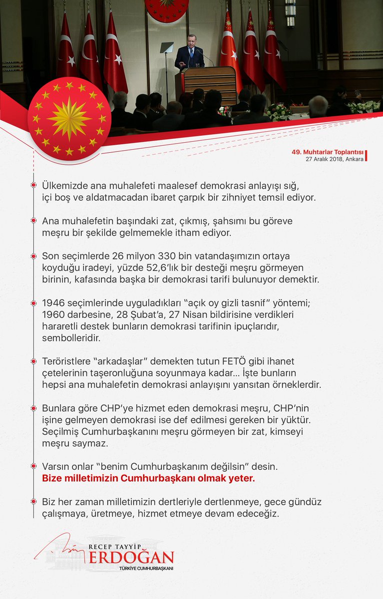 RTErdogan's tweet photo. Bize milletimizin Cumhurbaşkanı olmak yeter. https://t.co/UfLESoHe4i