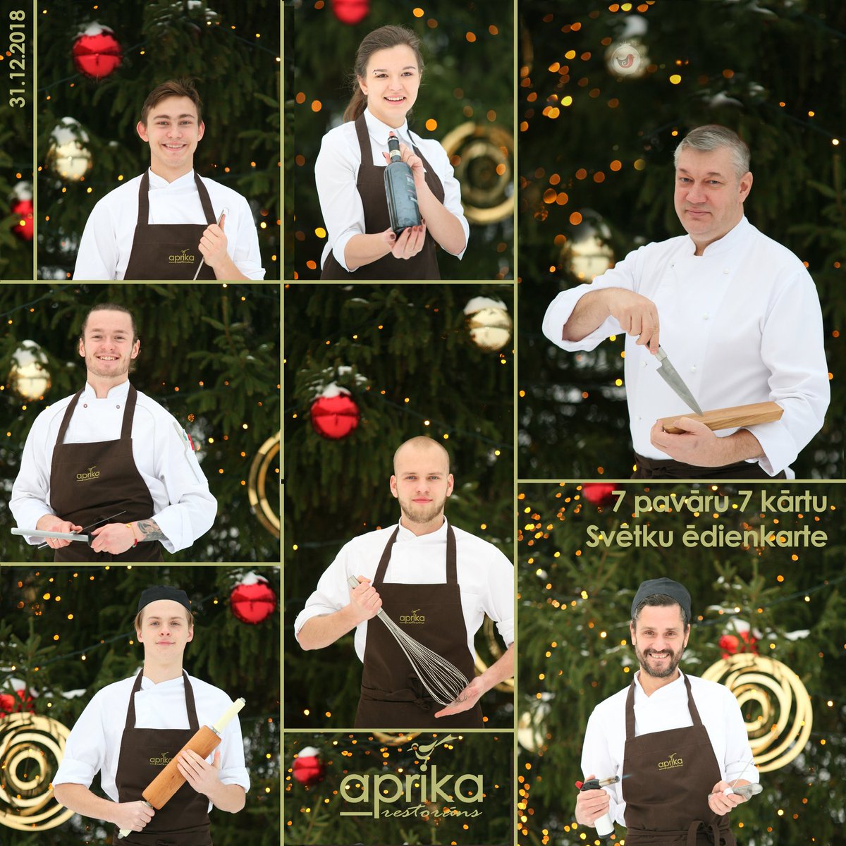 Vecgada vakarā restorāna “Aprika” 7 pavāru komanda gatavos 7 kārtu Jaunā Gada sagaidīšanas vakariņas! Pusnaktī būs iespēja noskatīties Jaunā Gada salūtu un atgriezties restorānā lai turpinātu svinības! Strādāsim līdz 2:00 naktī. Rezervācijas: 29533523 aprika@aprikarestorans.lv