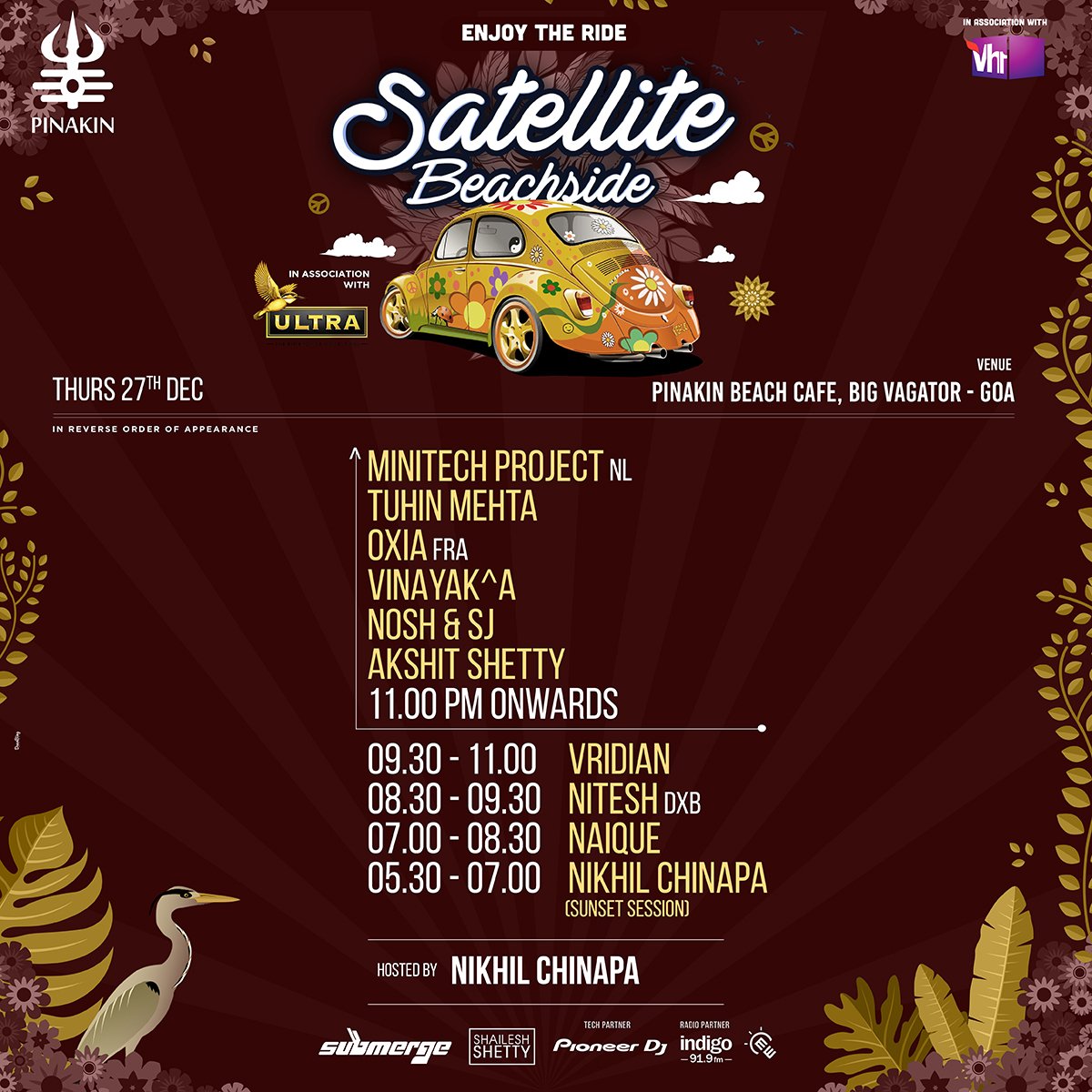 vh1india's tweet photo. Satellite Beachside GOA coming at you from 26th to 30th Dec at PINAKIN Beach Cafe! If you love your music deep, this is where you've got to be!
#Vh1India #Goa #Beachside #Satellite #Pinakin #Cafe #Party #Music #DJ #NikhilChinapa #GetWithIt #NewYear https://t.co/BWs1bI87Ux