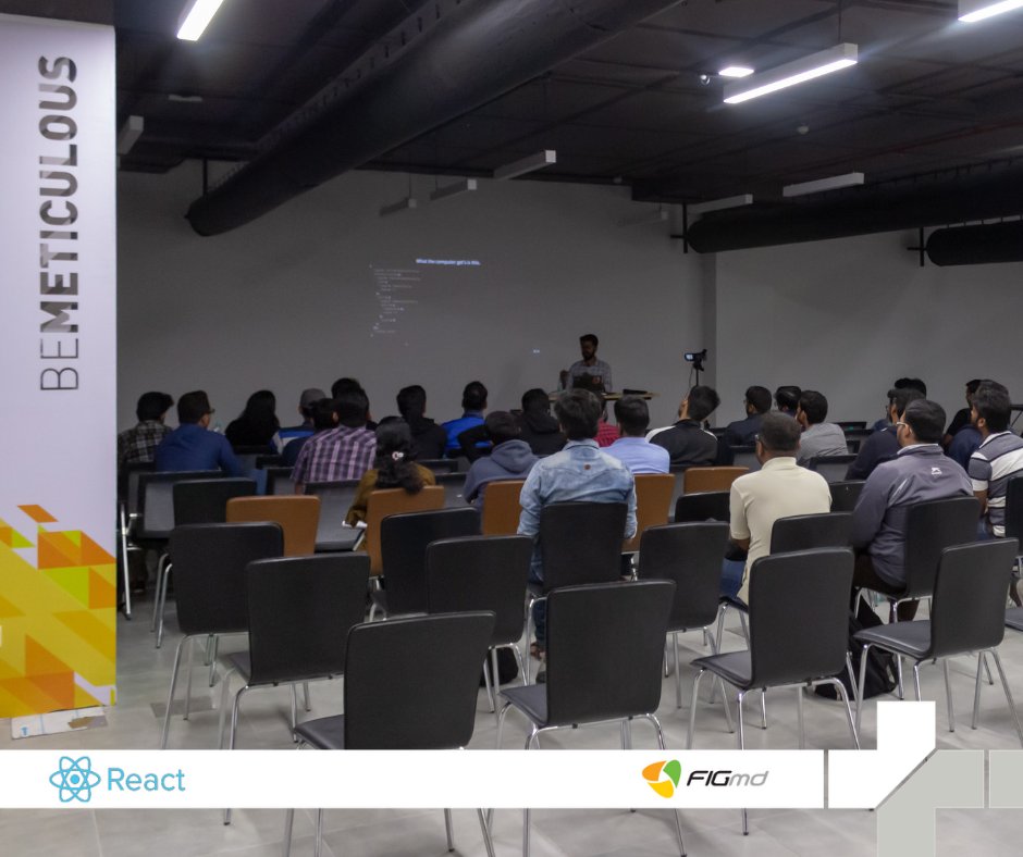 FigmdI's tweet photo. FIGmd gets the techies high on ReactJS Meetup. Catch a glimpse of the event in the pictures. We are eager to see you in the upcoming meetup. 
 #FIGmd #TechMeetUp #ReactJS #FIGmdHost #FIGmdEvent #TechTalks https://t.co/YBwGG9RU8s
