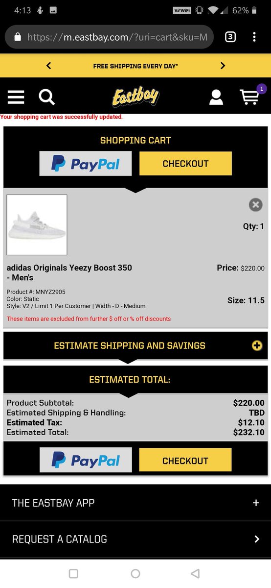 Yeezy Static Eastbay Online Sales, UP 