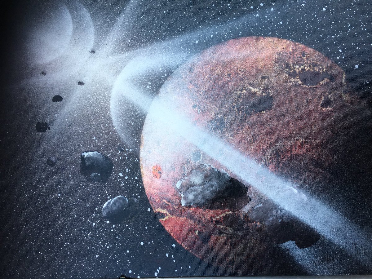 アートパフォーマー ファイター على تويتر 日本スプレーアート振興会 隕石の描き方 簡略化 スプレーアート