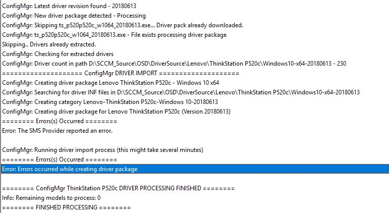 Christopher_T82's tweet photo. @modaly_it is there a debug mode in the driverautomationtool? i get "error: the SMS Provider reported an error." while trying to creating a driver package. Using the latest and greatest version :-) thanks https://t.co/CmvdObIYZ8