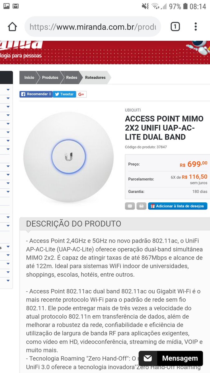 todsconectados's tweet photo. Aqui está o melhor roteador para instalar na Rescidencia Issa Hazbun. 4 Access Point mais um Swhit gigabit. Vai cobrir toda a área do Apartamento  desde o elevador  principal, cozinha e até o último cômodo da Suíte Master. Agende uma visita 84 99926-1524, no Whatsapp. https://t.co/1rXBOKQTyn