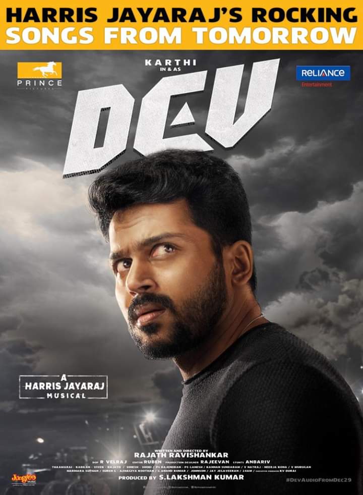 KarthiPrabu92's tweet image. @Jharrisjayaraj in துள்ளலான இசையில்
Tomorrow paper ad
#DEVaudiofromDec29 #DevAlbum 
#Dev 
@Karthi_Offl @Rakulpreet @PrincePictures_ @lakku76 @RajathDir