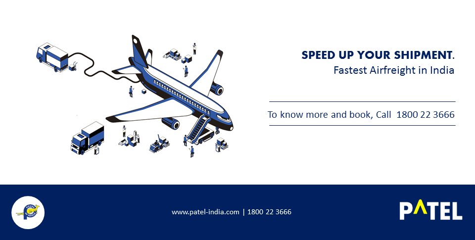 PatelIntegrated's tweet photo. Speed up your shipment with PATEL Airfreight. One of the most trusted logistics services of PATEL.
https://t.co/adNXsAtqnB
Call Toll Free: 1800 22 3666
#PatelAirfreight #LogisticsInIndia #PatelIntegratedLogisticsLtd https://t.co/FkUEDme3bm