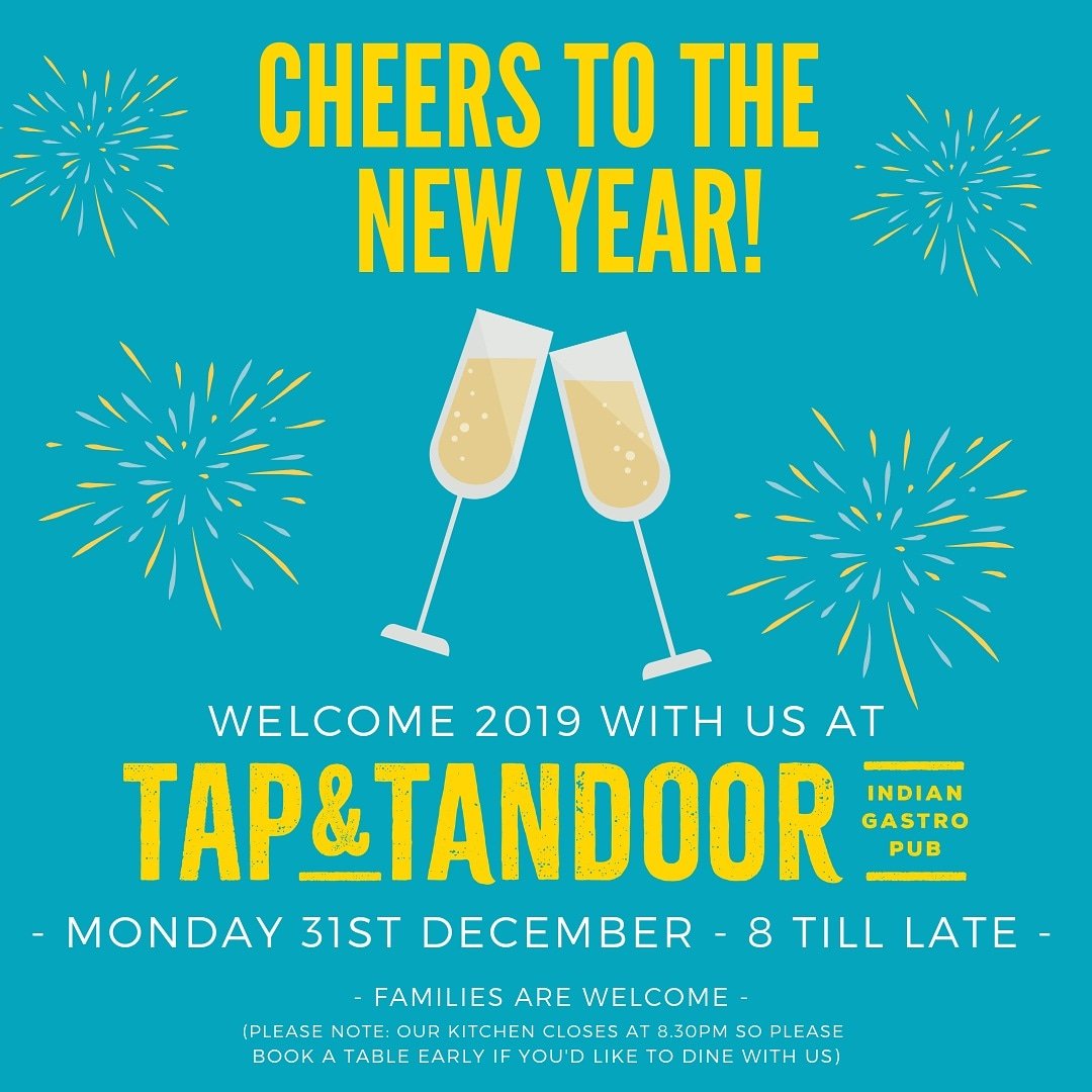 Welcome 2019 with us @TapAndTandoor

#newyeareve #cheerstothenewyear #cheers #newyear2019 #craftbeer #tapandtandoor #awardwinningpub #independentpub #indiangastropub #solihull