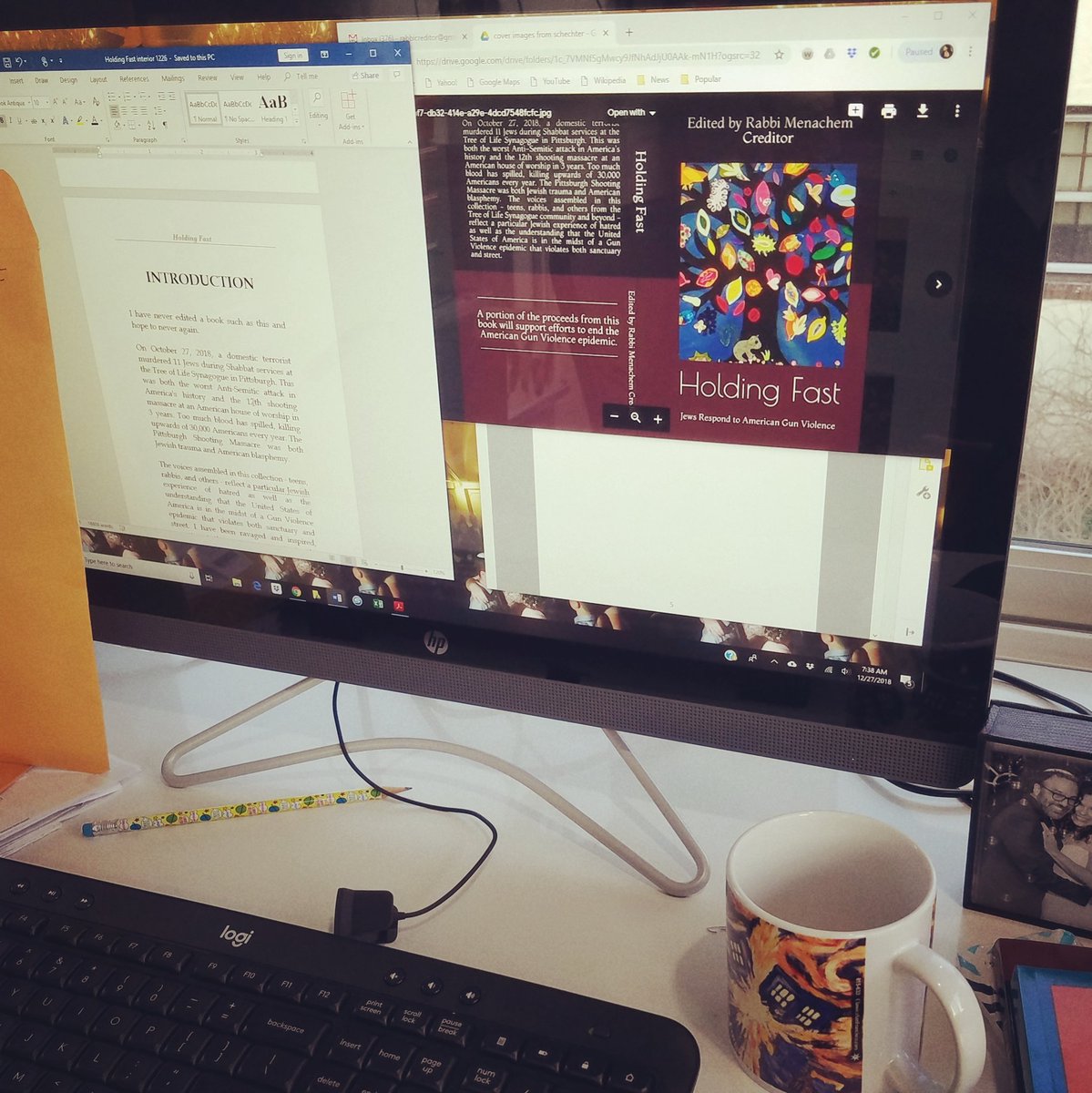 rabbicreditor's tweet photo. Almost done... I've never edited a book like this and hope to never again. Stay tuned. Release date within the next week. #HoldingFast #NewBook #AfterPittsburgh #authorsofinstagram #Editor #EndGunViolence #BuildOnLove https://t.co/8EZdCNruwu