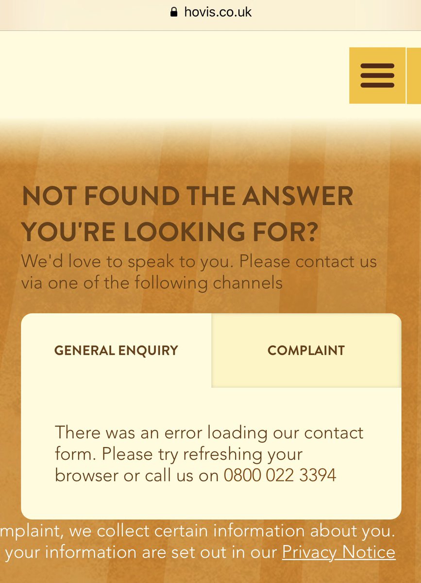 icklechief's tweet photo. @hovisbakery how can I contact your customer services team? Website is broken and I sent an email to rankhovissales@hovis.co.uk but no reply.. please help https://t.co/M02Q5tfkf1