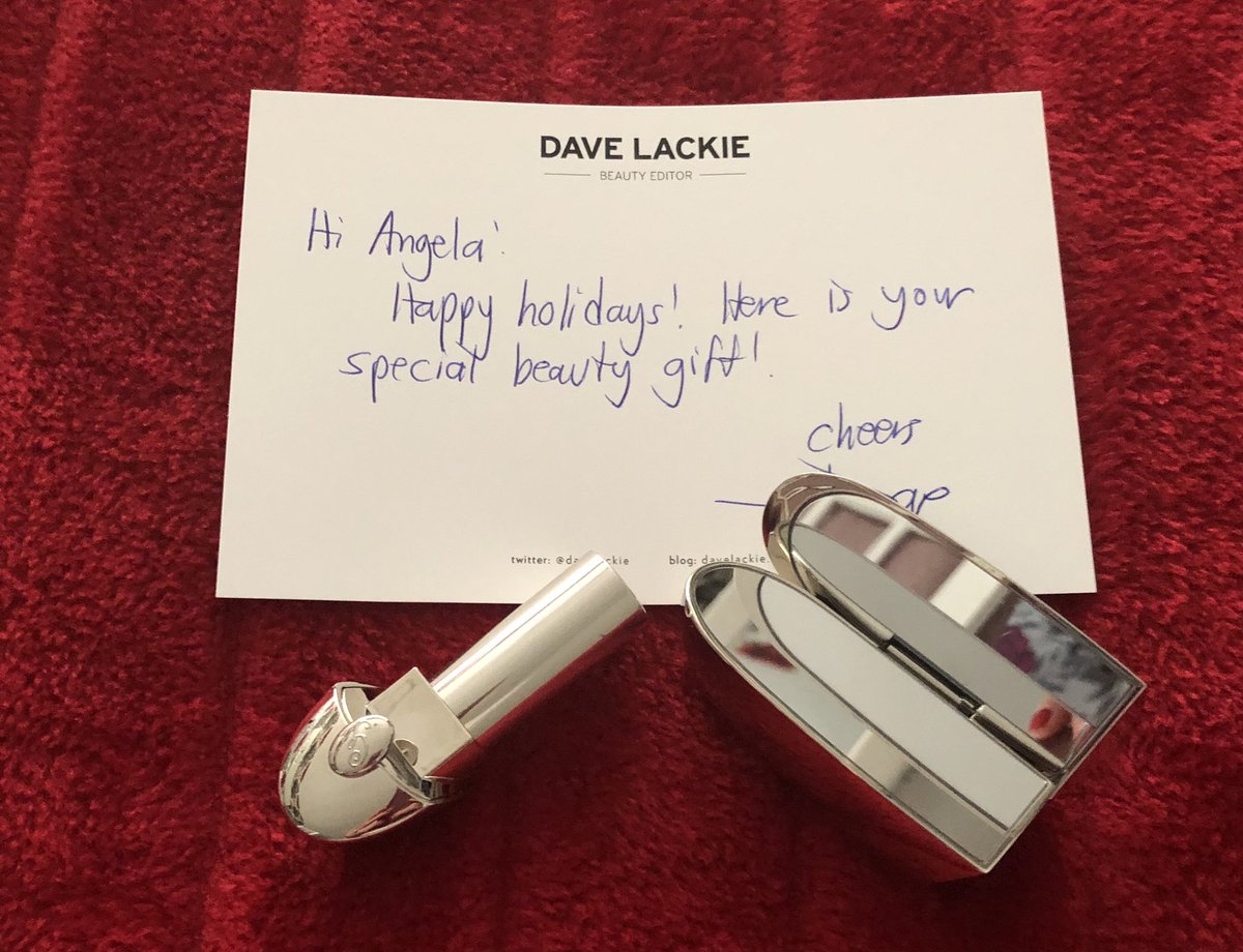 angelathompson5's tweet image. Thank you so much  @davelackie for your wonderful gift of the #GuerlainRougeGLipstick 214 red exotic safari &amp;amp; Collector case. It just arrived a moment ago. I was very touched by your beautifully hand written note that came with it 💄#davelackie
