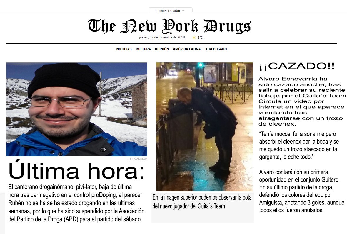 PartidoDroga's tweet photo. The New York Drugs, compra todos los derechos del partido de la droga y se hace eco de una noticia de última hora. #TheNewYorkDrugs https://t.co/AmImcBLEjX