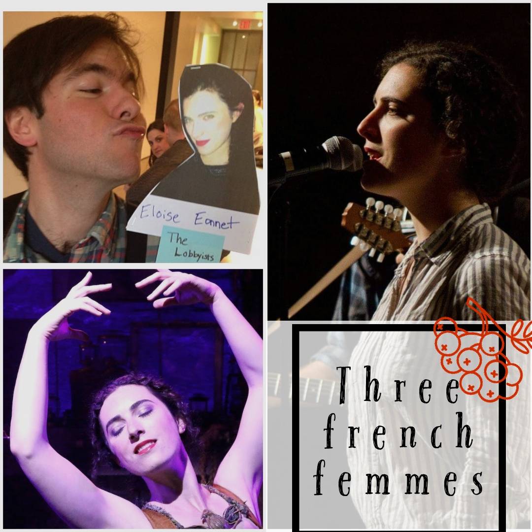 thelobbyistsnyc's tweet photo. On the third day of Christmas, The Lobbyists gave to me... three French Femmes, two fiddle studs, and a folk jam in the lobby! (In case you've been sleeping under a rock, our very own @EloiseEonnet is French 🇫🇷) #12daysofChristmas #folkjam https://t.co/qFt1wZG726