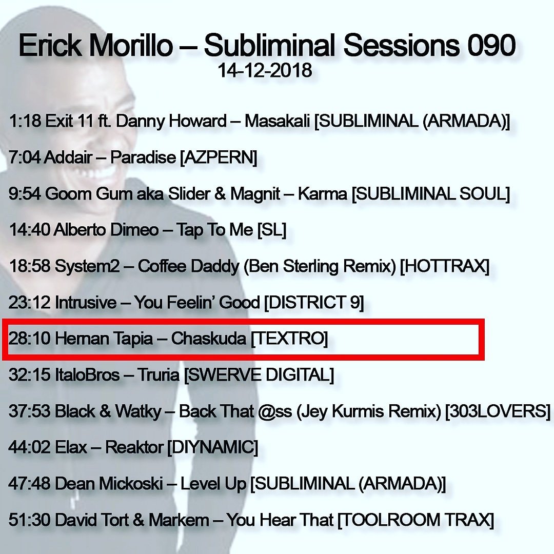 hernantapia's tweet photo. Thx @ErickMorillo for your support πͺππ§ #Housemusic #electronicmusic #subliminalsessions #beathouse #chile #housesession
https://t.co/fVeqV2anso https://t.co/T4ODrLTlsz