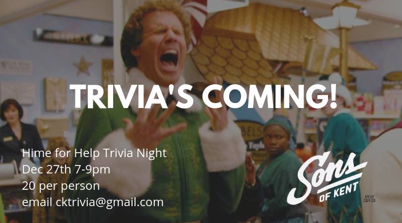 Country929's tweet image. Another trivia night TONIGHT at 7pm for @HimeForHelp at @sonsofkent! Just $20 to play... so grab your 3 smartest friends! #ckont 

facebook.com/events/1860211…