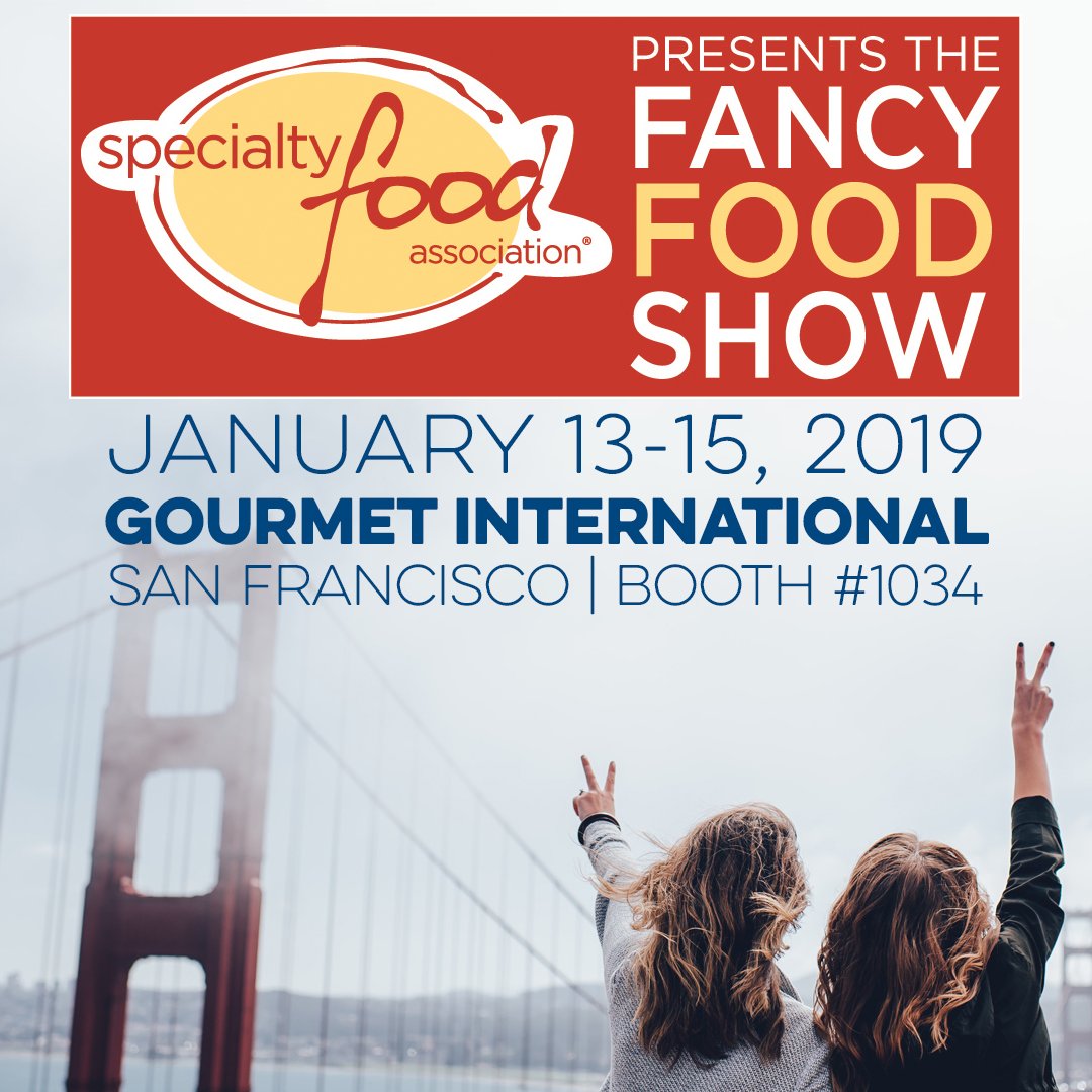 Gourmetint's tweet photo. Visit us at the Winter Fancy Food Show in San Francisco this January! Booth #1034 is where it's at! Stop by and say hello and check out our goodies! #FancyFoodShow #SanFrancisco #GourmetInt #GourmetInternational https://t.co/cSuKsA5TKV