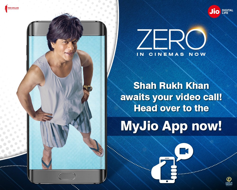colouryellow_in's tweet photo. Distance doesn't matter when hearts are connected! Now you can video call @iamsrk and know more about Zero: https://t.co/4BJmMIZChA
#JioInteract | @reliancejio
#HolidaySeasonWithZero https://t.co/erBB5Q79iQ