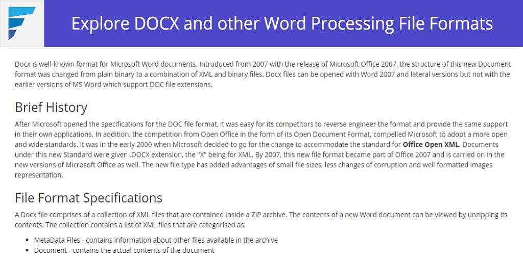 fileformatcom's tweet photo. Software applications such as #Microsoft #Word and #OpenOfficeWriter are used for processing many well known #WordProcessing file formats. Read more about these formats here – https://t.co/S2ohfcGN8b
Find latest #fileformat news at – https://t.co/b2yQWenFYi https://t.co/yinUcjFDEU