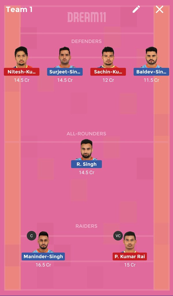 DreamerFantasy7's tweet photo. Final 👍
You can take Shrikant Jadhav as well 😊
Like Retweet Share to reach out maximum people and join group fast to get team ✌
#BENUP
#ProKabaddi
#Dream11
#Dream11Team 
#DreamTeam
#DreamerFantasy 🏆 https://t.co/97EGrnKVRD
