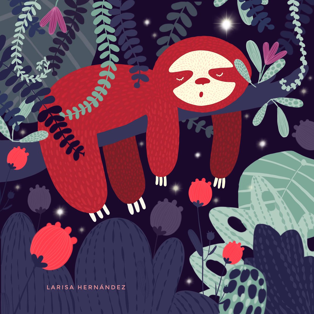LarisaNinel's tweet photo. Actual mood... it is also great to be lazy for a little bit in this season! #lazymoodon #sleepyhead #restingtime #timetodonothing #actualmood #sloth #vegetating #illustratorlife #characterdesign #livingcoral #surfacedesigner #greetingcards @procreate #ipadpro #larisahernandez https://t.co/xDKd7pStWP