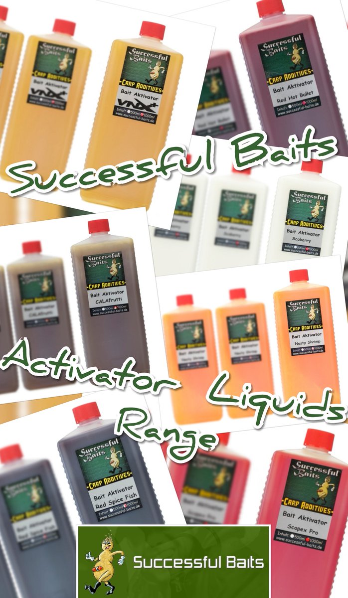 SuccessfulBait's tweet photo. The perfect addition to your boilies, pellets &amp; stick mix. The #successfulbaitsuk activator range is a non-oil based liquid so will not congeal in colder weather, excellent for the winter months. #keepitsuccessful #carpfishing #carpangling #carp #carpy #Fishing #bestbaits #bait https://t.co/srSTlShcYm