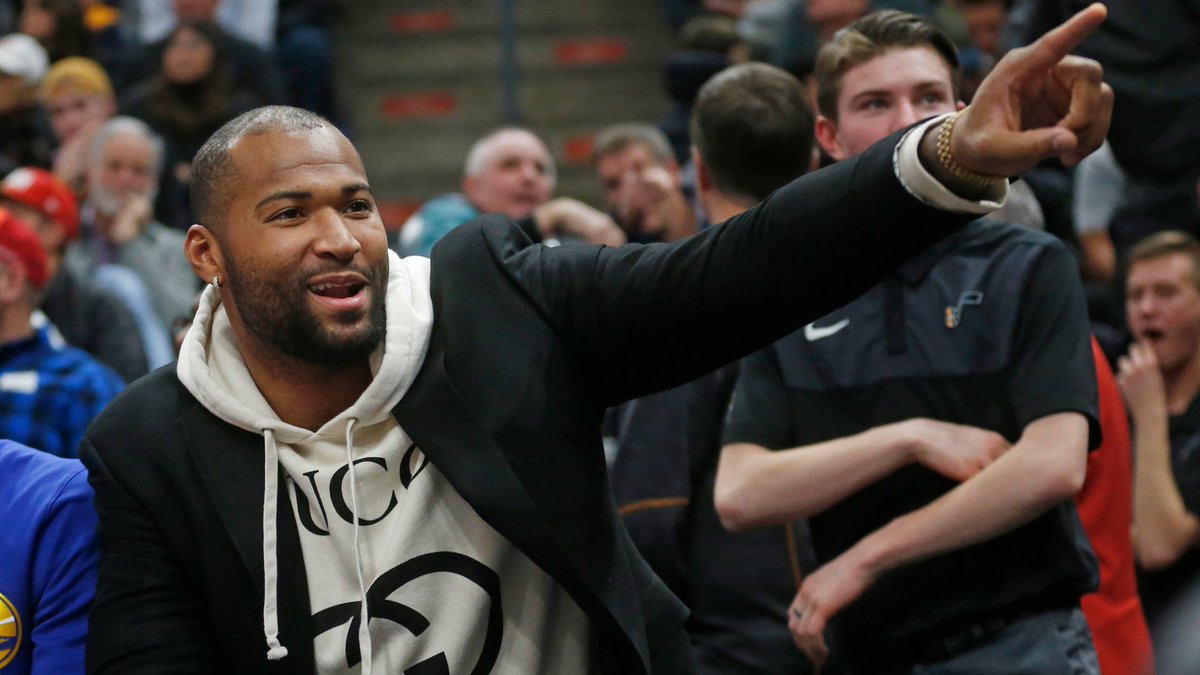 zesty_warriors's tweet photo. DeMarcus Cousins goes behind blue curtain in latest sign of progress https://t.co/jbfuMexT2s https://t.co/ziISBTE8G0