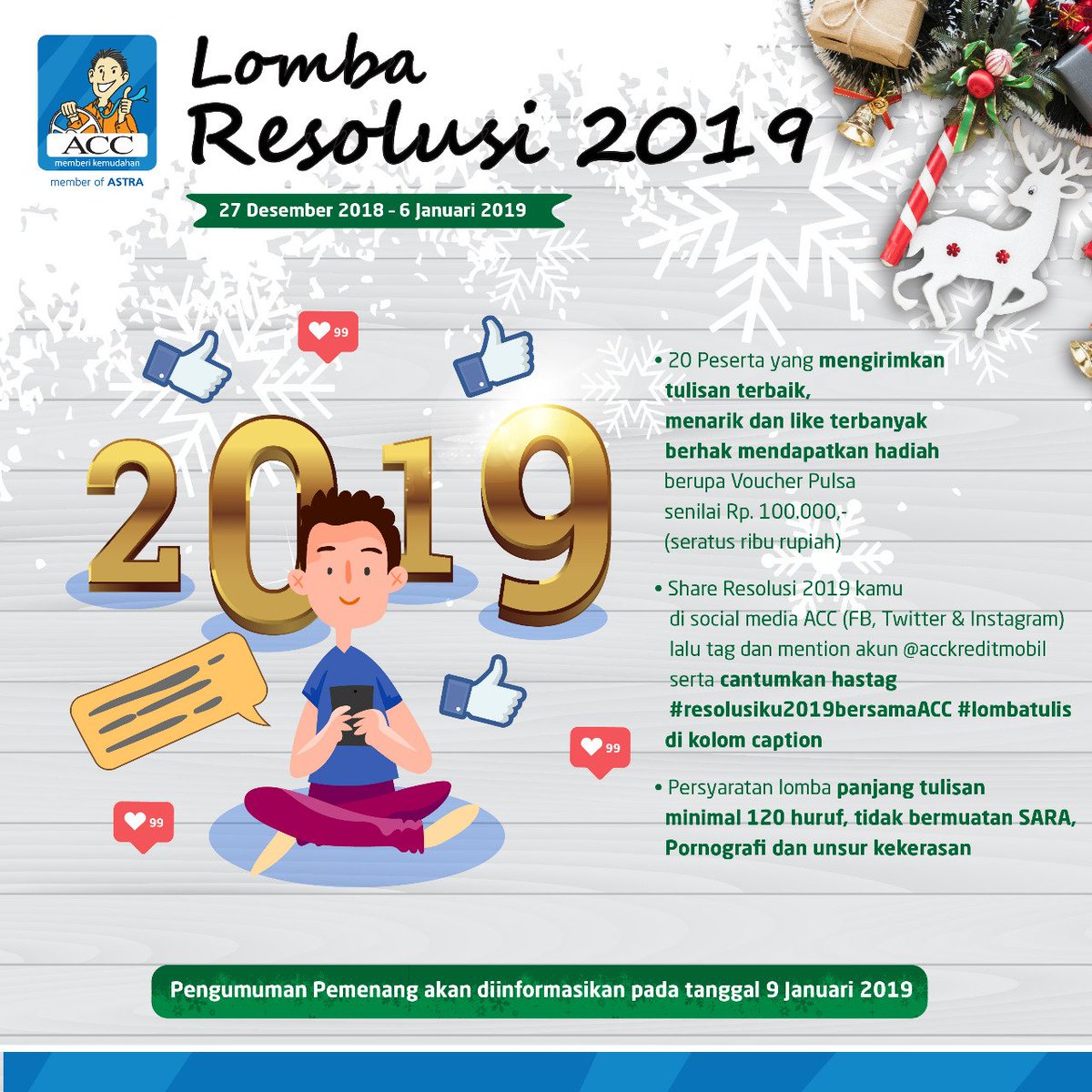 Astra Credit Companies On Twitter Yuk Ikutan Lomba Resolusi 2019