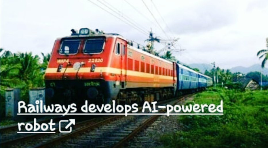 LogeshSSK's tweet photo. #On 27Dec,18(CA)
#Artificialintelligence powered robot developed by central railways #Nagpur  division #USTAAD
Work :click pictures &amp;record videos of under gear of trains snd thm 2engineers for #repair&amp; #Maintenance.
It Reject of mistake &amp;any deficiency overlook by humaneye. https://t.co/7wQs9sOdjL