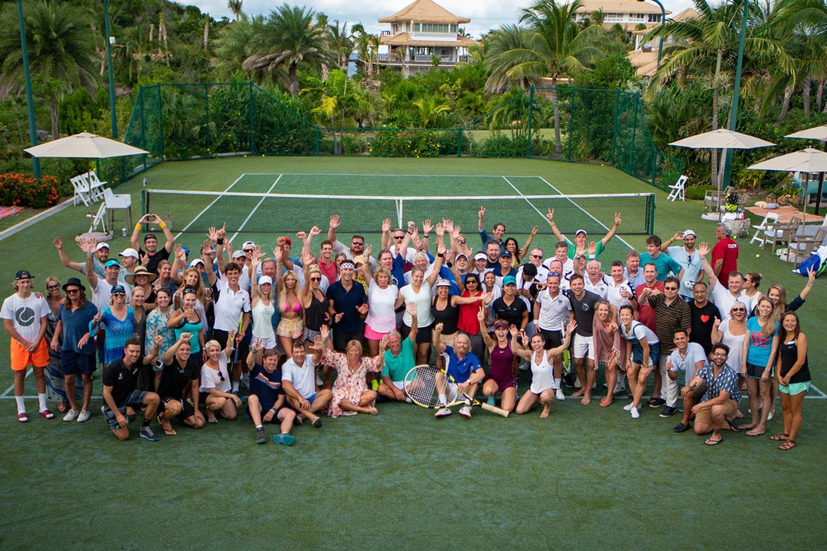 Can’t resist sharing some highlights from the #NeckerCup, the world’s most unique tennis tournament virg.in/3ti